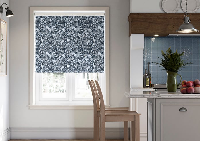 Balmy Palms (Blackout), Pacific Blue - Roller Blind - Image 3